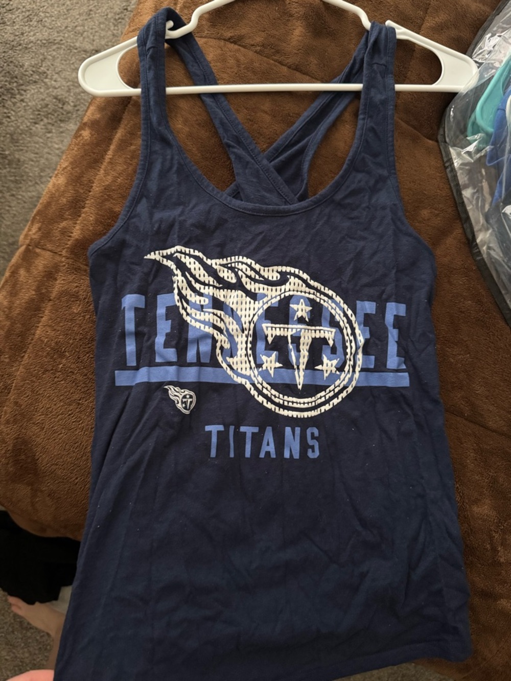 Fanatics Tennessee Titans Navy Blue Graphic Tank Top